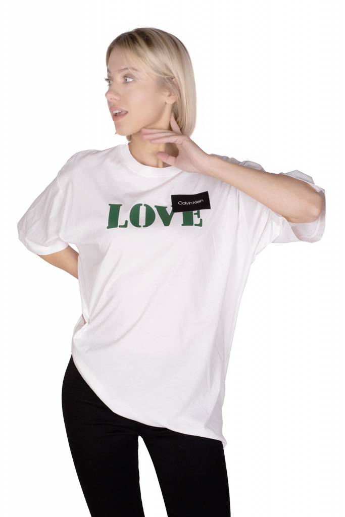 Calvin klein t-shirt damski prt love logo K20K201090