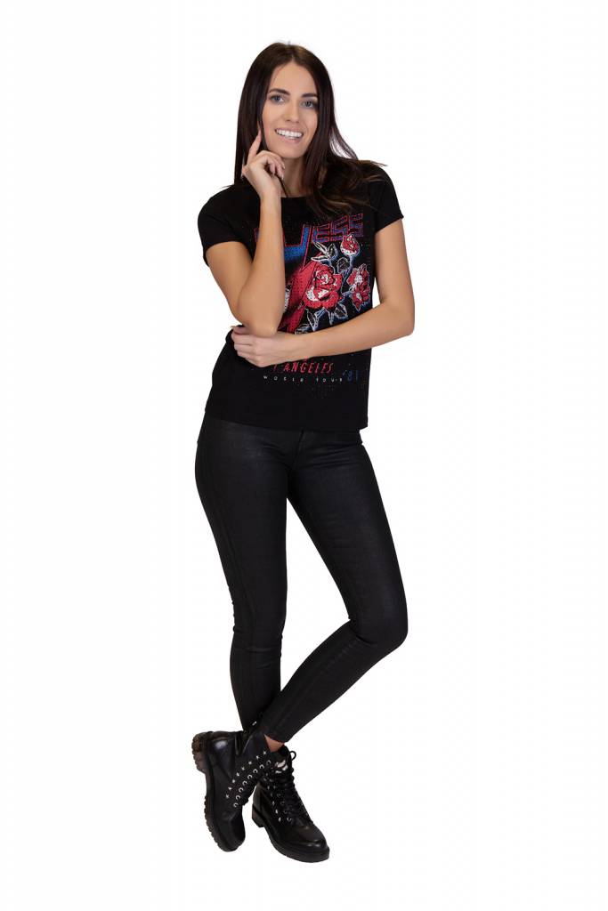 Detal stylizacja guess t-shirt damski thunder W94I77 I3Z00 Detal stylizacja guess t-shirt damski thunder W94I77 I3Z00