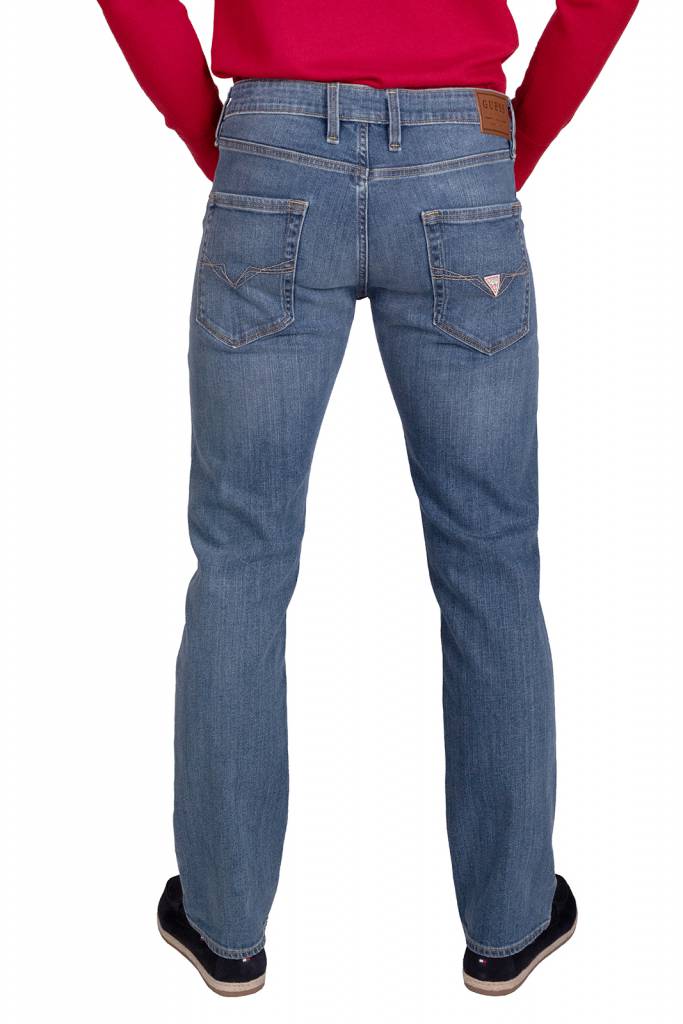 Tył guess jeansy męskie straight M01AS3 D3YD2
