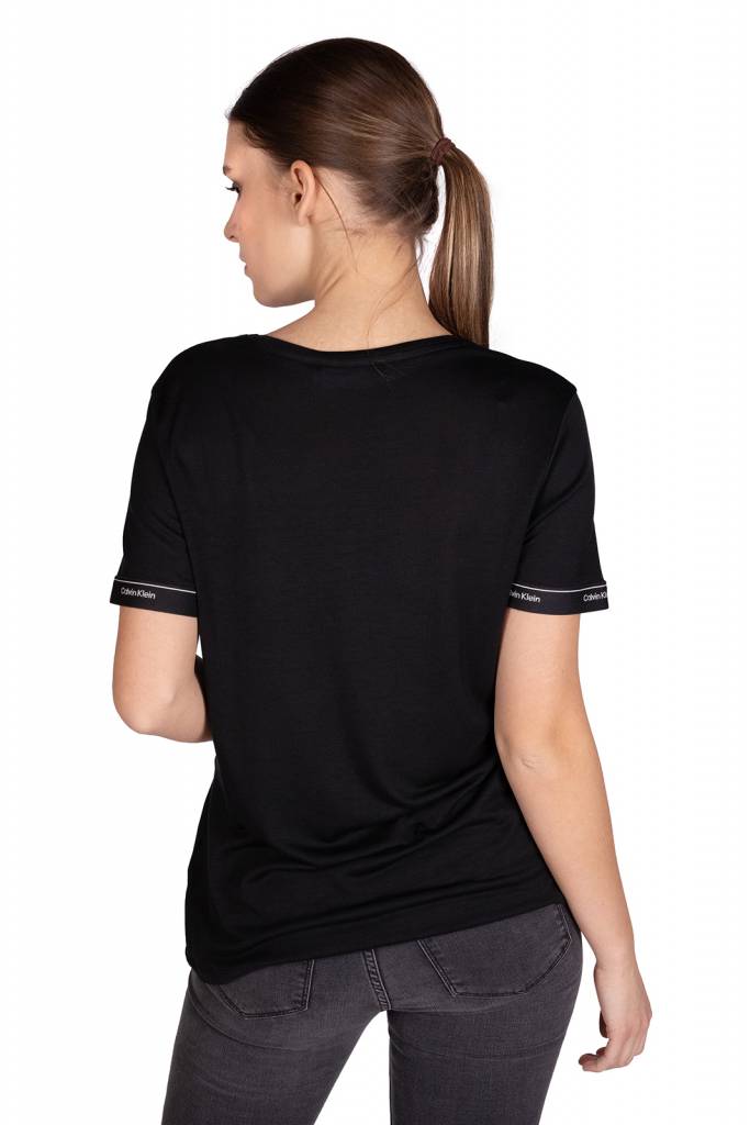 Tył calvin klein t-shirt damski logo cuff top K20K202134 Tył calvin klein t-shirt damski logo cuff top K20K202134