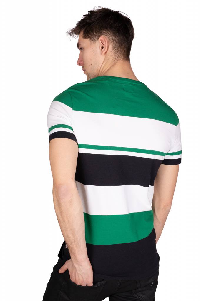Detal 5 guess t-shirt męski stripe slim fit M01I78 K8500