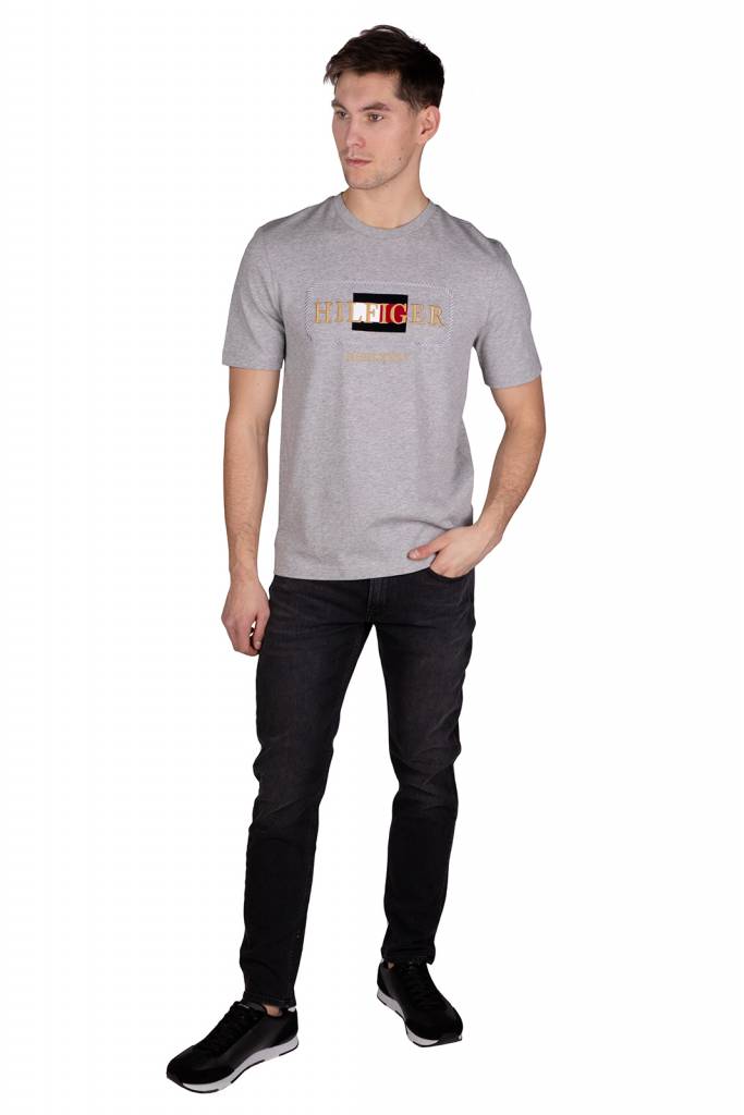 Detal 3 tommy hilfiger t-shirt męski icon MW0MW13342
