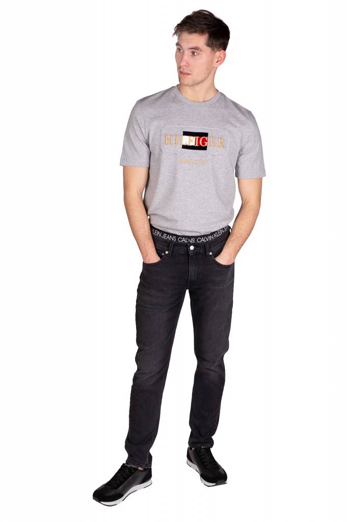 Detal stylizacja calvin klein jeans męskie jeansy taper J30J316837 Detal stylizacja calvin klein jeans męskie jeansy taper J30J316837