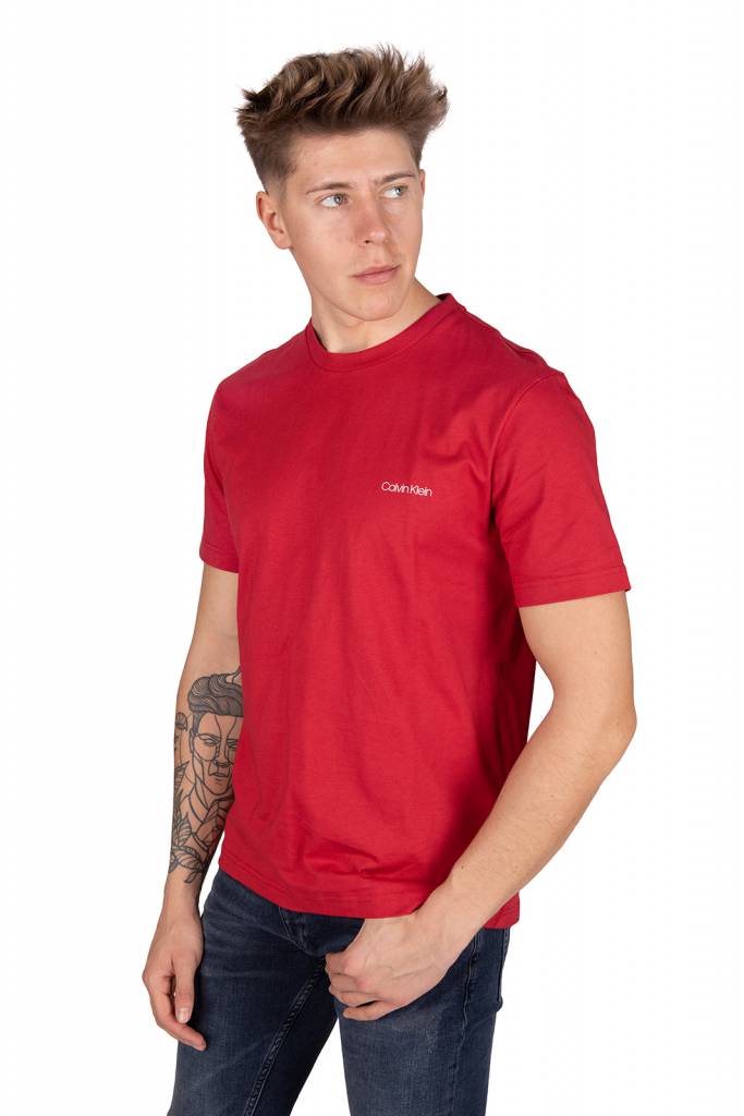 Przód calvin klein t-shirt męski cotton chest logo K10K103307 Przód calvin klein t-shirt męski cotton chest logo K10K103307