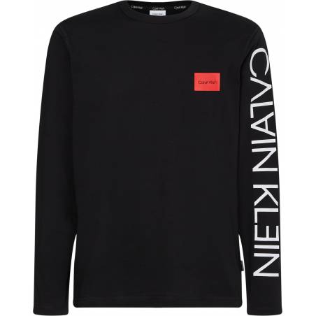 Calvin klein longsleeve męski text reversed logo K10K106492 BEH