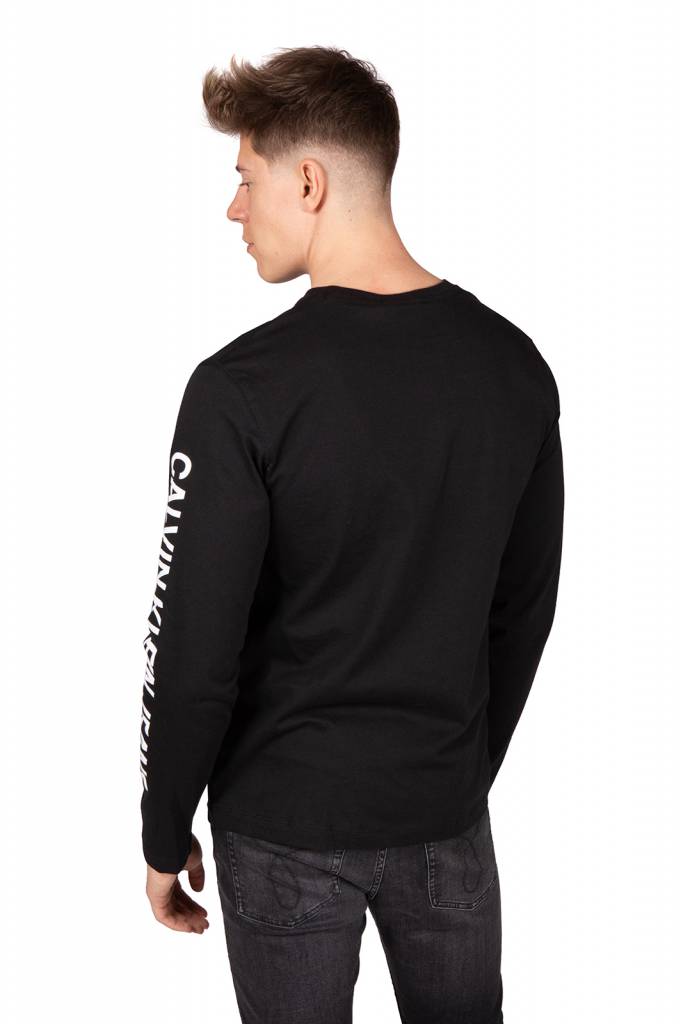 Tył calvin klein jeans longsleeve męski essential instit J30J316884