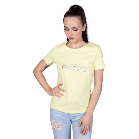 Guess t-shirt damski z brokatem glenna W1GI0C I3Z11