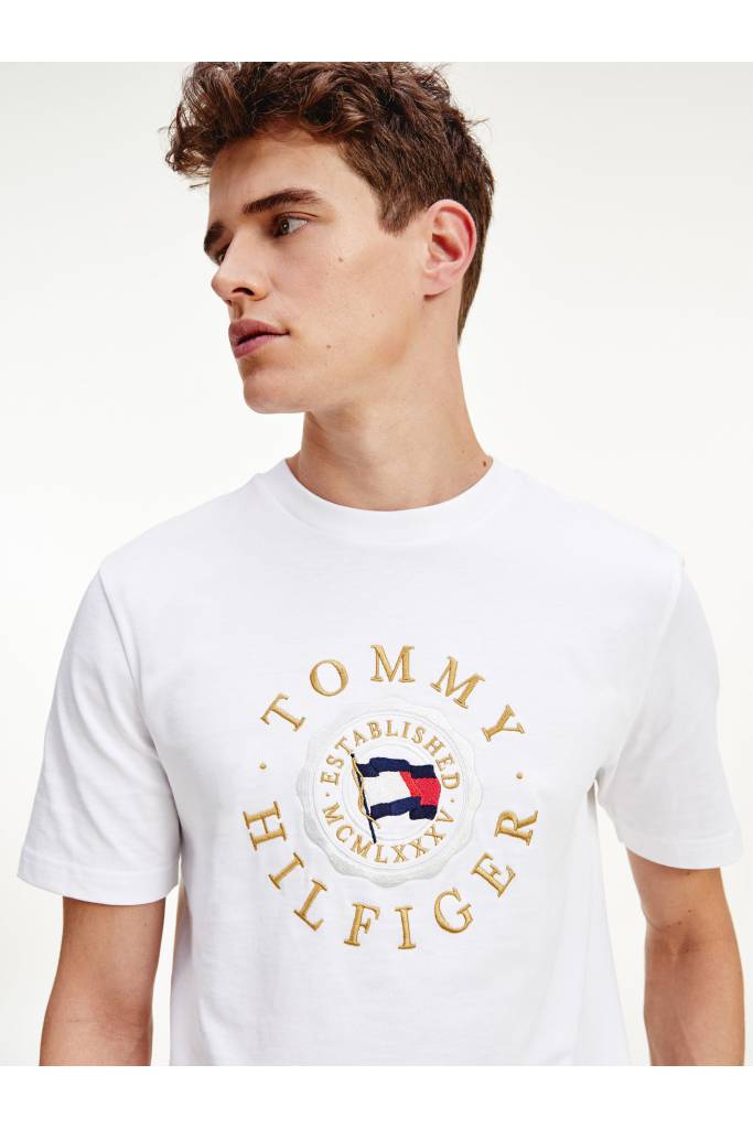 Przód tommy hilfiger t-shirt męski icon coin tee MW0MW18429