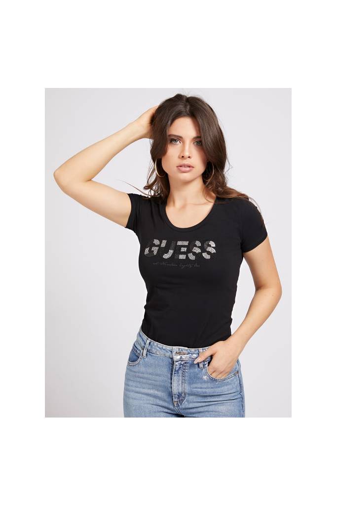 Przód guess damski t-shirt martina tee W1GI36 J1300