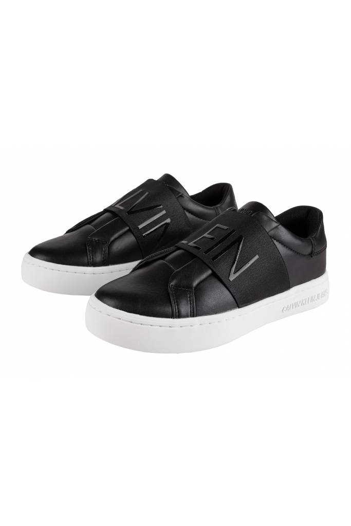 Przód calvin klein jeans sneakersy damskie cupsole slipon YW0YW00160