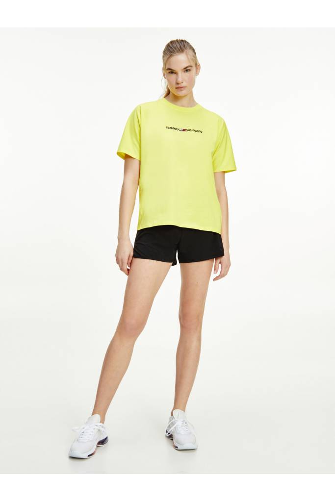 Detal stylizacja tommy hilfiger sportowy t-shirt damski relaxed c-nk graphic tee S10S100992 Detal stylizacja tommy hilfiger sportowy t-shirt damski relaxed c-nk graphic tee S10S100992