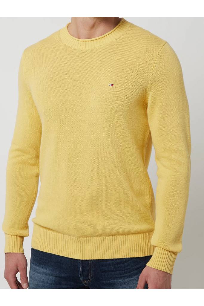 Detal 4 tommy hilfiger sweter męski ultra lightweight cotton MW0MW17354