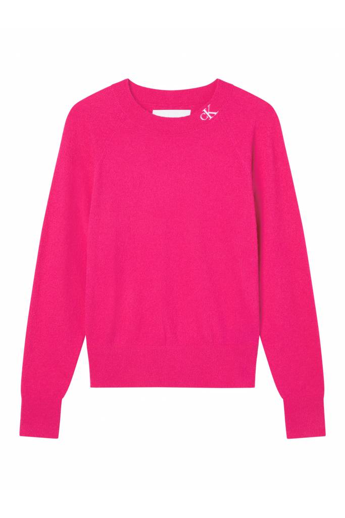 Calvin klein jeans sweter damski fluffy neck logo J20J215593 Calvin klein jeans sweter damski fluffy neck logo J20J215593