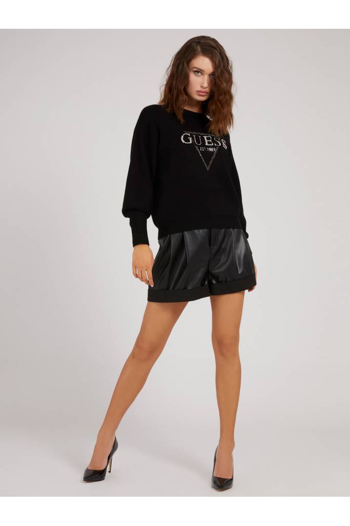 Detal stylizacja guess sweter damski beatrice z cyrkoniami W1YR0QZ26I0