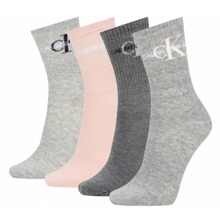 Przód calvin klein jeans skarpety damskie 4-pack gift box 100004809