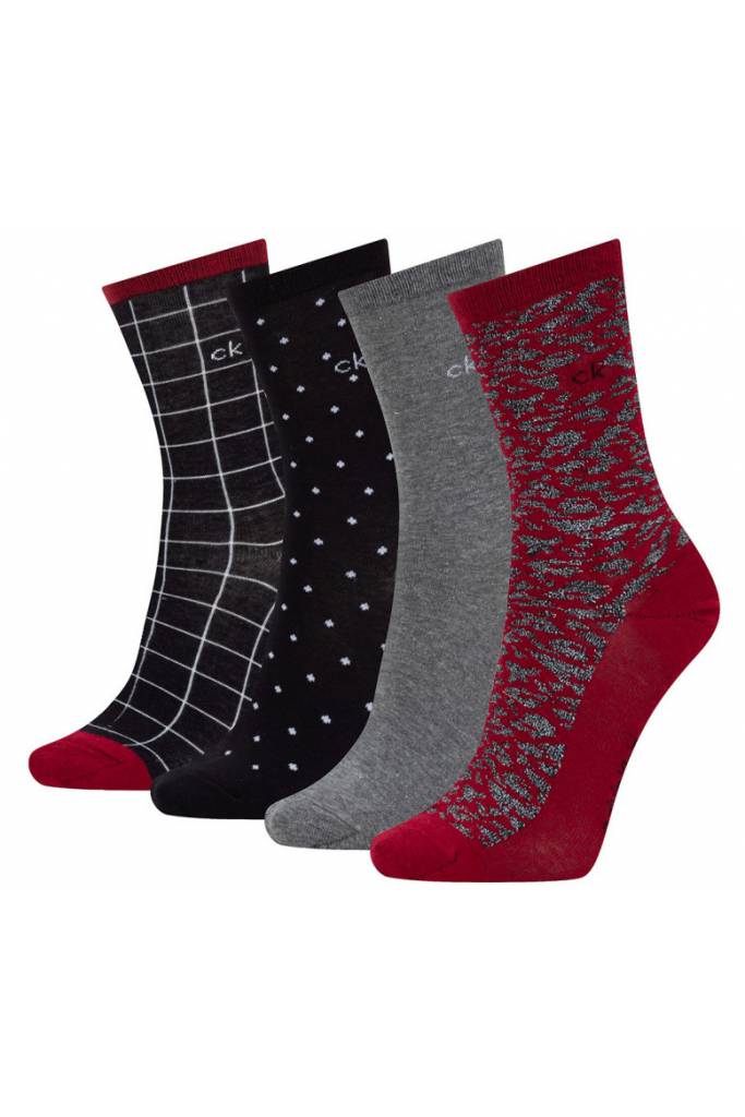 Przód calvin klein skarpety damskie 4-pack 100004533 Przód calvin klein skarpety damskie 4-pack 100004533
