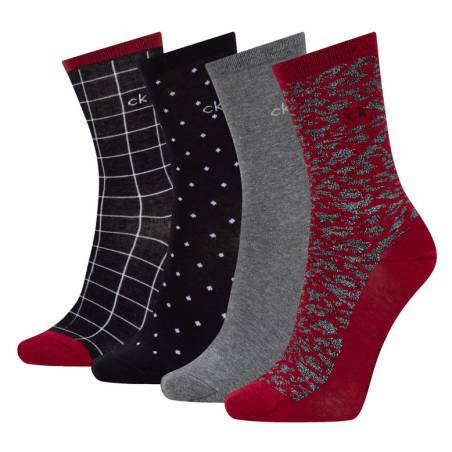 Przód calvin klein skarpety damskie 4-pack 100004533