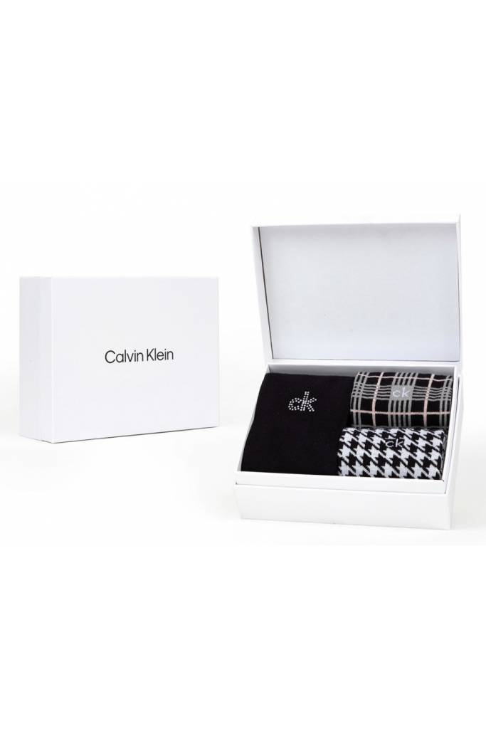 Calvin klein skarpety damskie 3-pack gift box 100004529