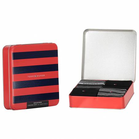 Detal stylizacja tommy hilfiger skarpety męskie 4-pack gift box 701210548