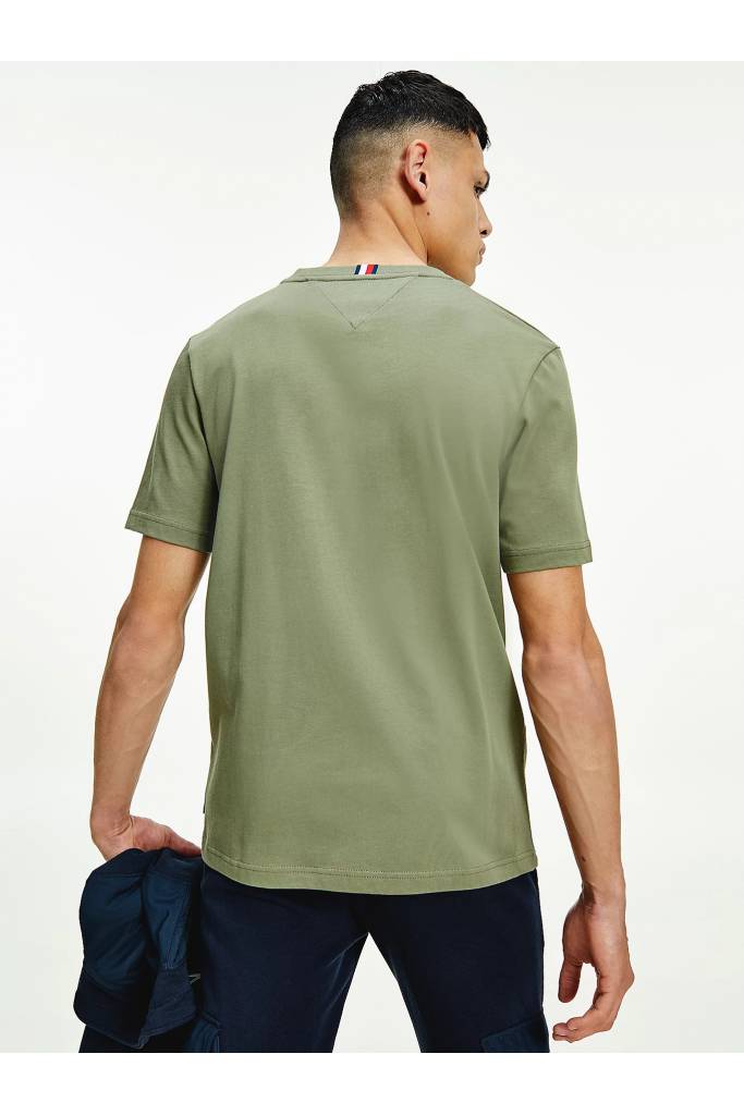 Tył tommy hilfiger t-shirt męski z haftowanym logo MW0MW19157 Tył tommy hilfiger t-shirt męski z haftowanym logo MW0MW19157