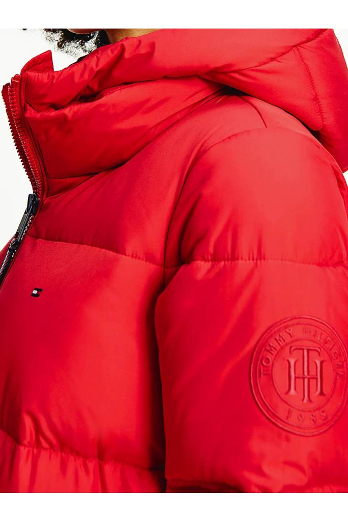Detal stylizacja tommy hilfiger damski płaszcz pikowany sorona WW0WW32197 Detal stylizacja tommy hilfiger damski płaszcz pikowany sorona WW0WW32197