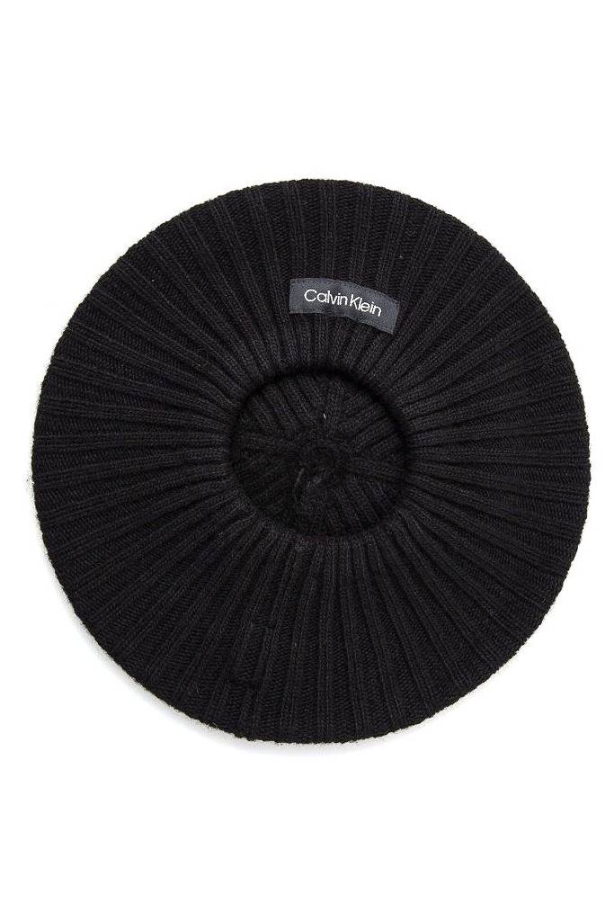 Calvin klein beret damski z dodatkiem wełny i kaszmiru K60K608513 Calvin klein beret damski z dodatkiem wełny i kaszmiru K60K608513