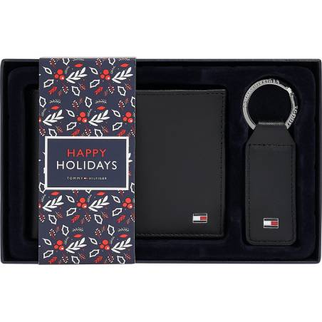 Tommy hilfiger komplet męski portfel + brelok AM0AM07931