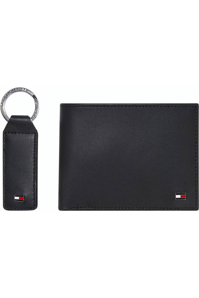 Detal stylizacja tommy hilfiger komplet męski portfel + brelok AM0AM07931 Detal stylizacja tommy hilfiger komplet męski portfel + brelok AM0AM07931