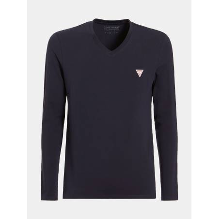 Detal 2 guess longsleeve męski z mini trójkątnym logo M1RI08 J1311