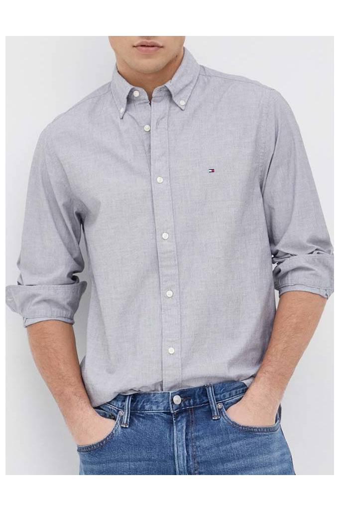 Detal 4 męska koszula tommy hilfiger poplin MW0MW23118 Detal 4 męska koszula tommy hilfiger poplin MW0MW23118
