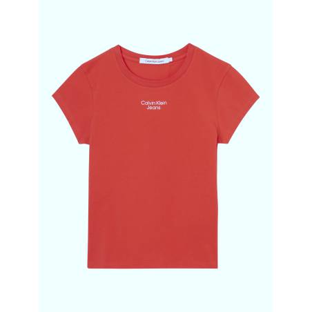 Krótki t-shirt damski z nadrukiem calvin klein jeans J20J218707