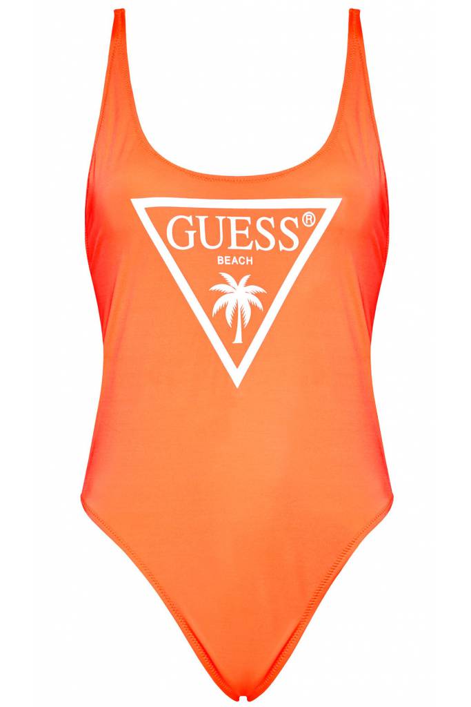 Przód strój kąpielowy jednoczęściowy guess z logo E02J33 MC044 Przód strój kąpielowy jednoczęściowy guess z logo E02J33 MC044