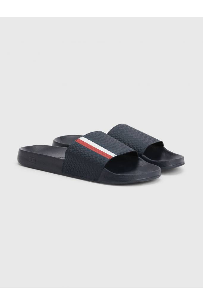 Przód męskie klapki corporate monogram tommy hilfiger FM0FM03975 Przód męskie klapki corporate monogram tommy hilfiger FM0FM03975