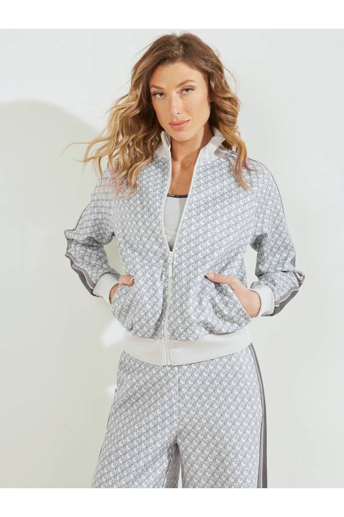 Przód guess damska bluza na zamek logowana barbara V2RQ01 KAYK2 Przód guess damska bluza na zamek logowana barbara V2RQ01 KAYK2