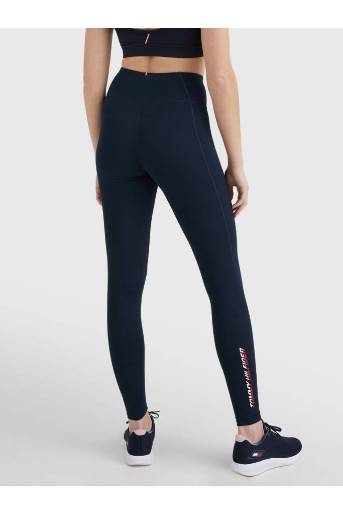 Tył damskie legginsy split graphic tommy hilfiger S10S101320