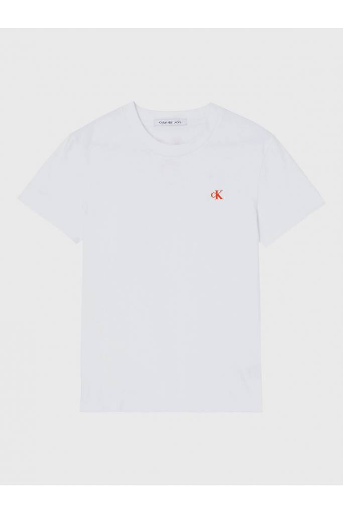 T-shirt damski bawełniany z nadrukiem label calvin klein jeans J20J219810 T-shirt damski bawełniany z nadrukiem label calvin klein jeans J20J219810
