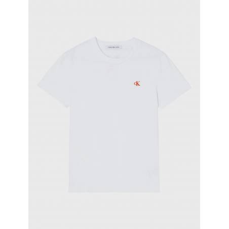 T-shirt damski bawełniany z nadrukiem label calvin klein jeans J20J219810