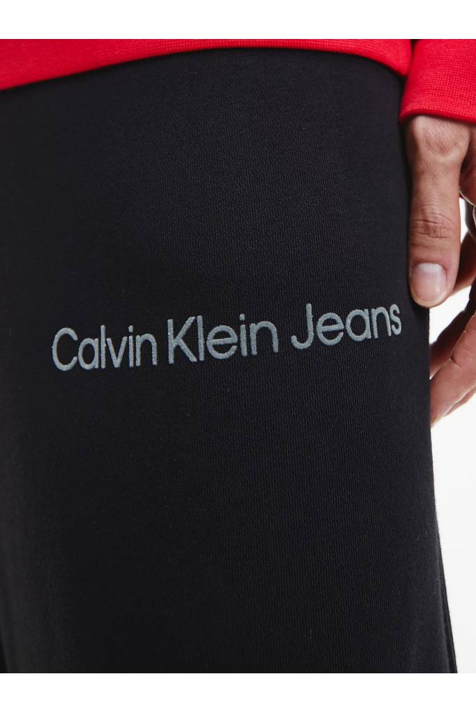 Detal stylizacja męskie spodnie dresowe off placed instit calvin klein jeans J30J322048