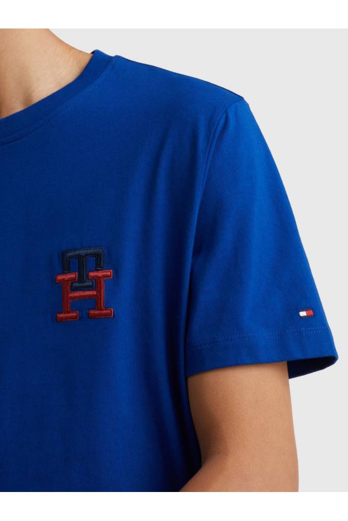 Detal 11 męski t-shirt z haftowanym logo tommy hilfiger MW0MW28256 Detal 11 męski t-shirt z haftowanym logo tommy hilfiger MW0MW28256