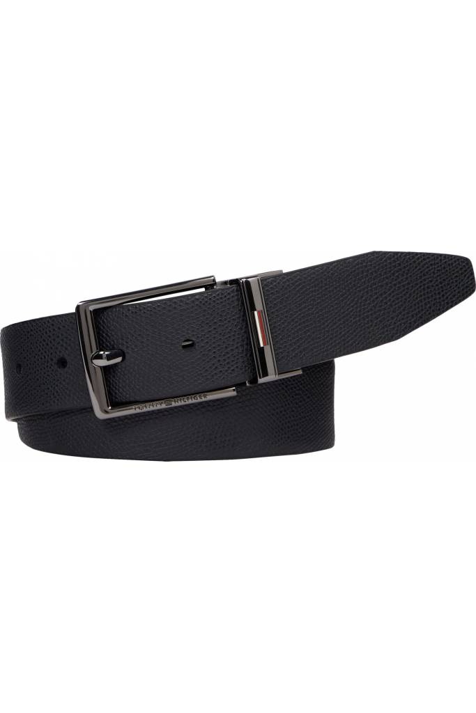 Detal stylizacja męski dwustronny pasek skórzany business tommy hilfiger AM0AM10323 Detal stylizacja męski dwustronny pasek skórzany business tommy hilfiger AM0AM10323