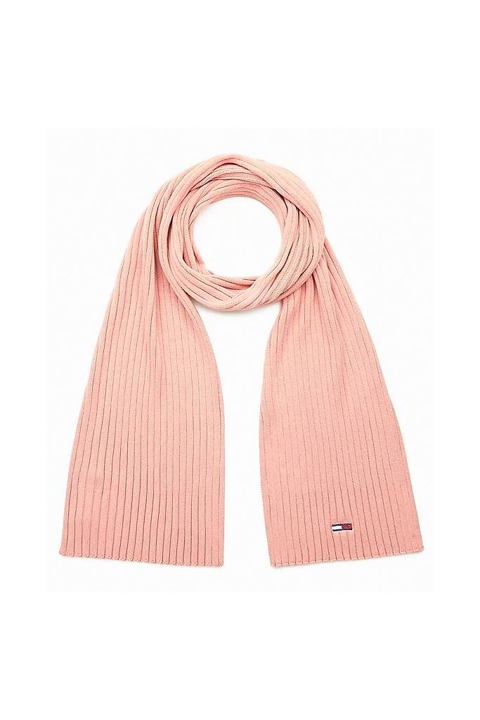 Damski szalik z prążkowanej dzianiny flag scarf tommy jeans AW0AW13667