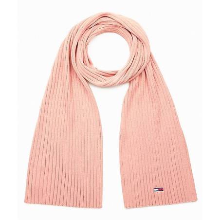 Damski szalik z prążkowanej dzianiny flag scarf tommy jeans AW0AW13667