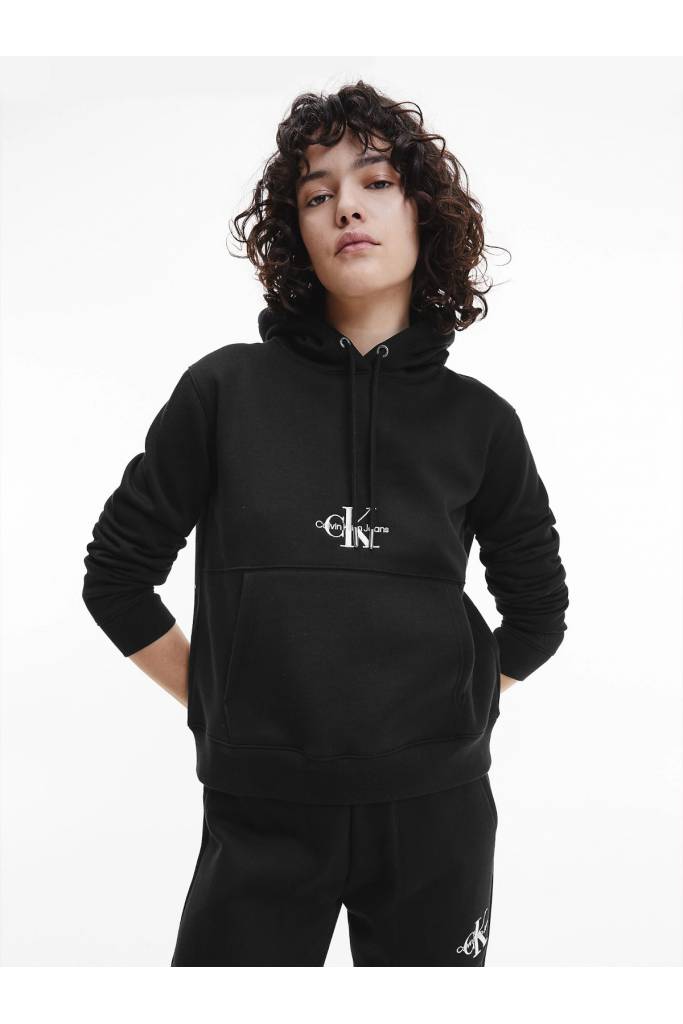Przód damska bluza z kapturem monolog calvin klein jeans J20J218983