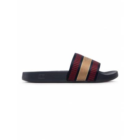 Damskie klapki webbing signature tommy hilfiger FW0FW06720