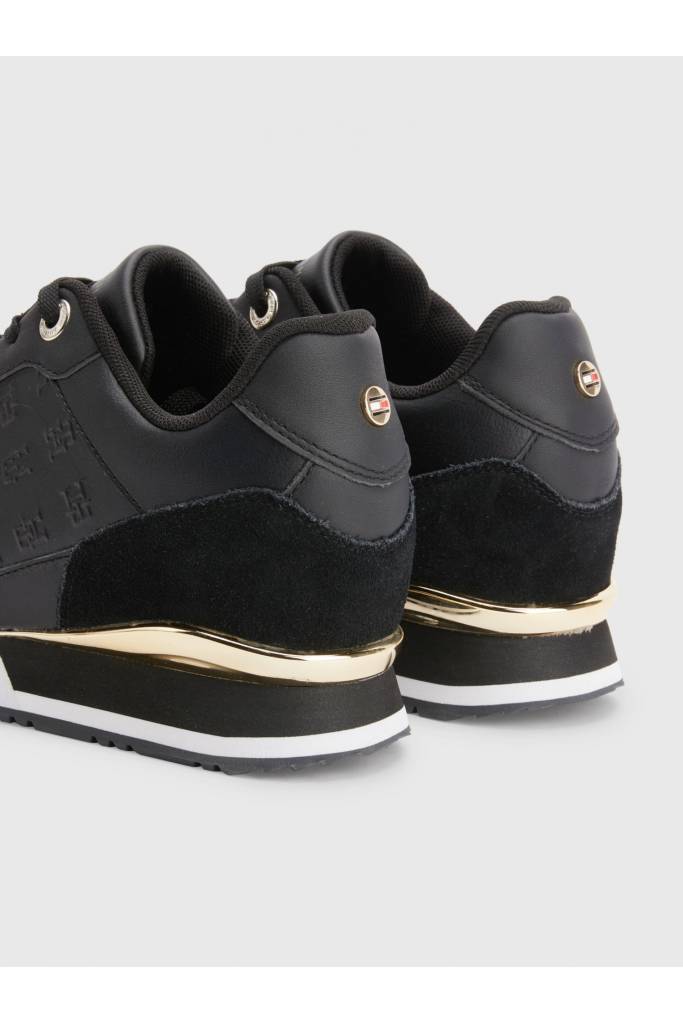Tył damskie skórzane sneakersy metallic monogram tommy hilfiger FW0FW06784 Tył damskie skórzane sneakersy metallic monogram tommy hilfiger FW0FW06784