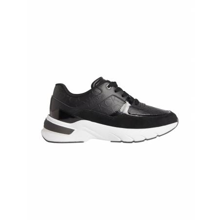 Sneakersy damskie skórzane logowane elevated runner calvin klein HW0HW01336