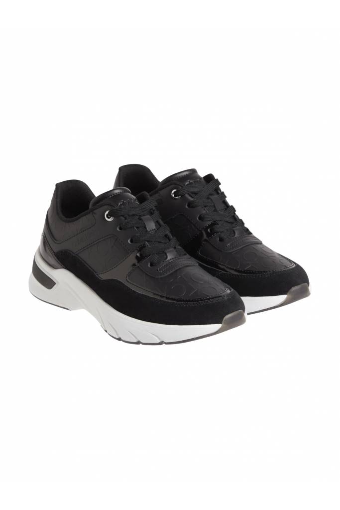 Przód sneakersy damskie skórzane logowane elevated runner calvin klein HW0HW01336 Przód sneakersy damskie skórzane logowane elevated runner calvin klein HW0HW01336