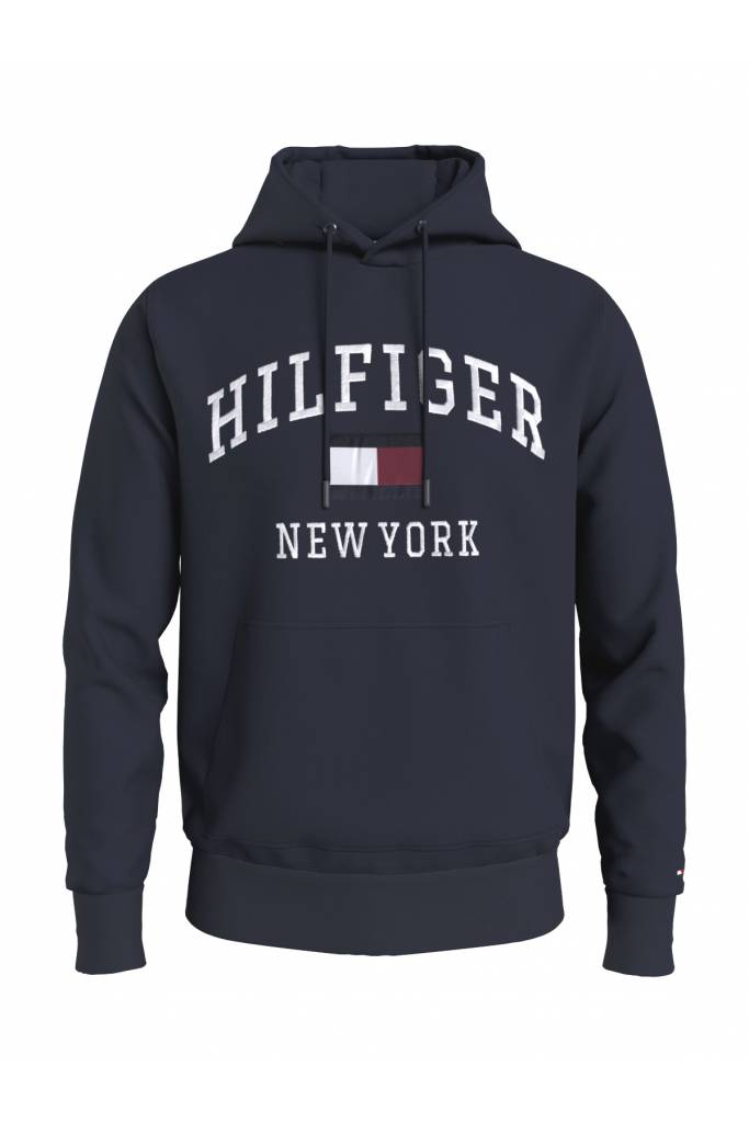 Męska bluza z kapturem i haftowanym logo modern varsity tommy hilfiger MW0MW28173 Męska bluza z kapturem i haftowanym logo modern varsity tommy hilfiger MW0MW28173
