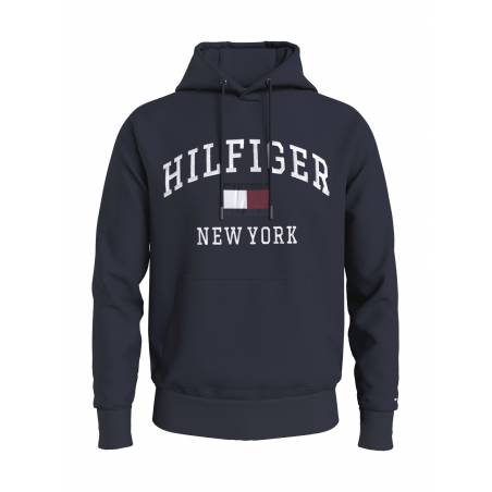 Męska bluza z kapturem i haftowanym logo modern varsity tommy hilfiger MW0MW28173