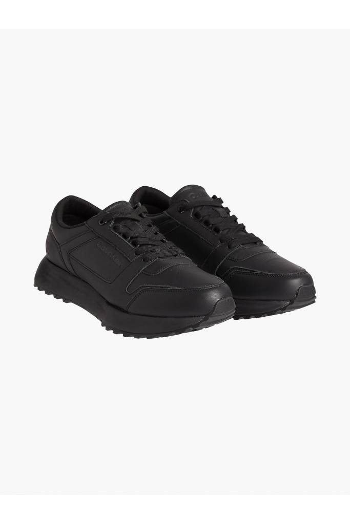 Przód skórzane męskie sneakersy low top lace calvin klein HM0HM00747 Przód skórzane męskie sneakersy low top lace calvin klein HM0HM00747